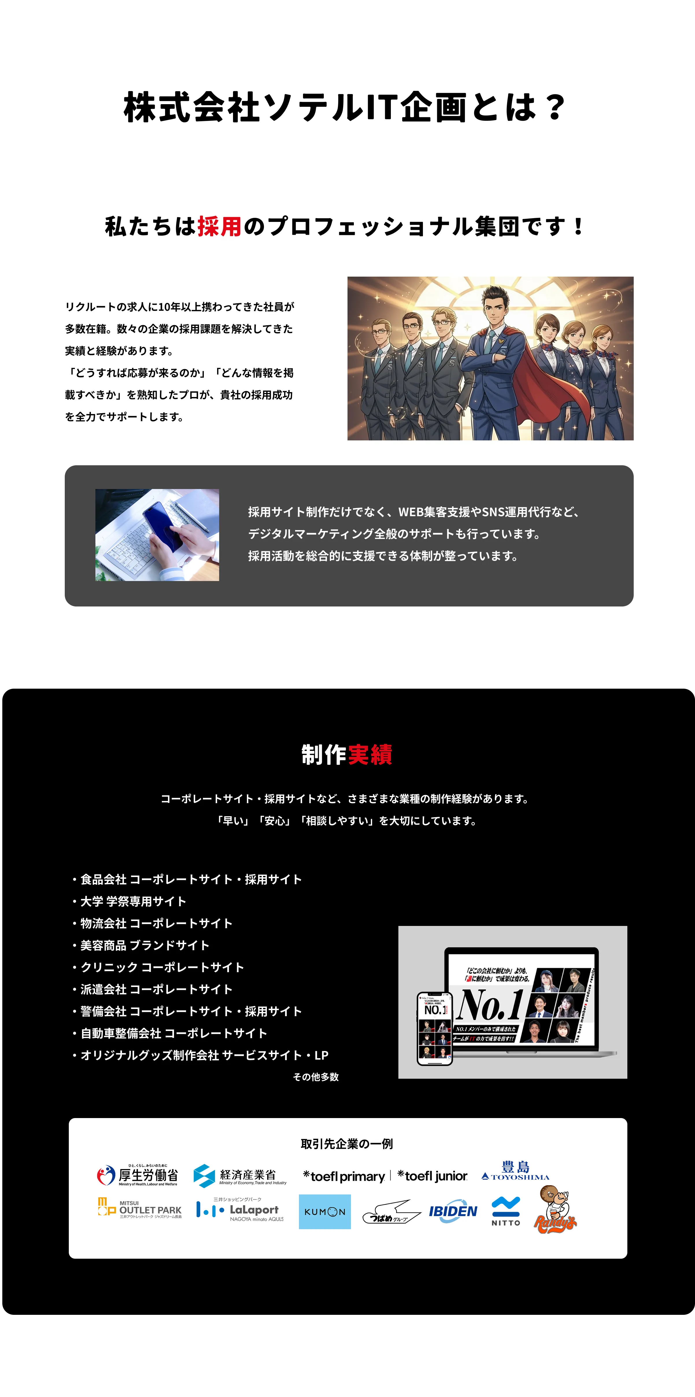 爆速＆格安 採用サイト制作